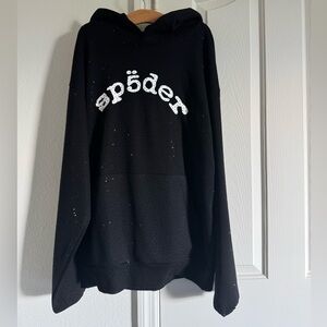 Sp5der rhinestone hoodie